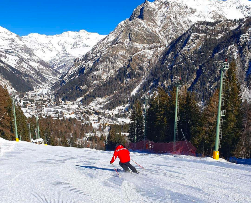foto delle piste scuola di sci gressoney weissmatten